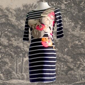 French Connection floral stripe dress